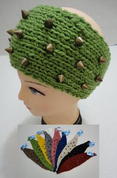 Hand Knitted Ear Band with Spikes